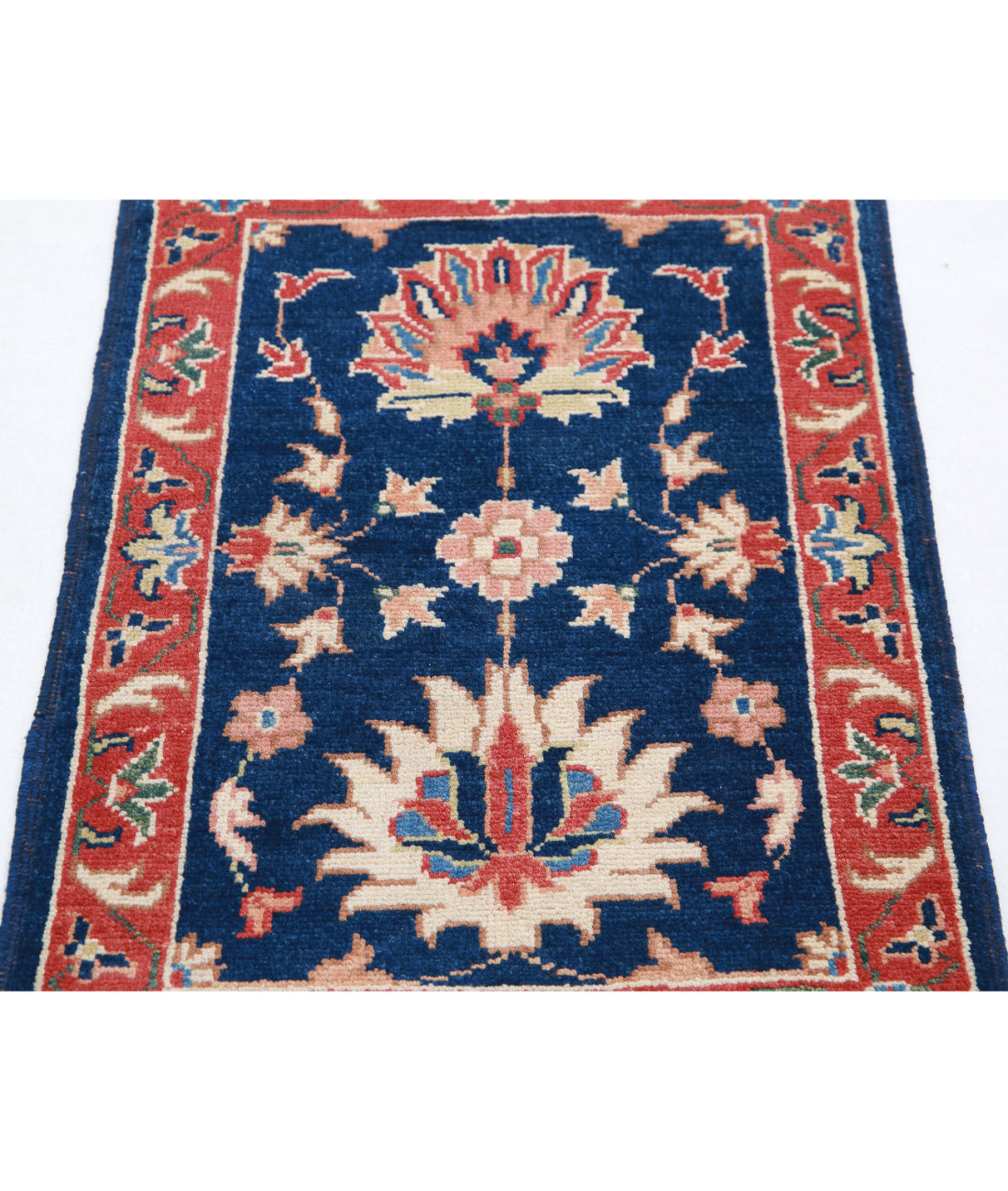 Ziegler 1'11'' X 2'11'' Hand-Knotted Wool Rug 1'11'' x 2'11'' (58 X 88) / Blue / Red