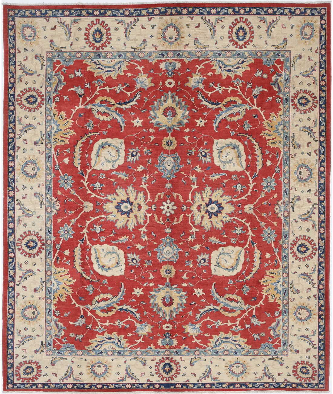 Ziegler 8'0'' X 9'6'' Hand-Knotted Wool Rug 8'0'' x 9'6'' (240 X 285) / Rust / N/A