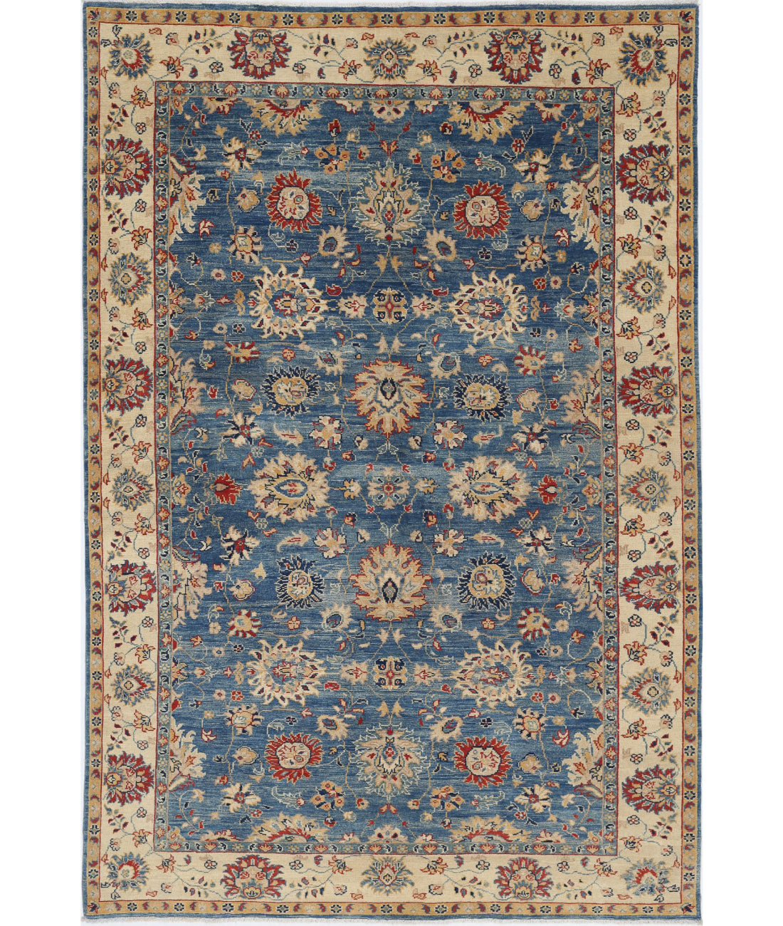 Ziegler 6'6'' X 9'6'' Hand-Knotted Wool Rug 6'6'' x 9'6'' (195 X 285) / Blue / N/A