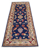 Ziegler 2'6'' X 6'6'' Hand-Knotted Wool Rug 2'6'' x 6'6'' (75 X 195) / Blue / N/A