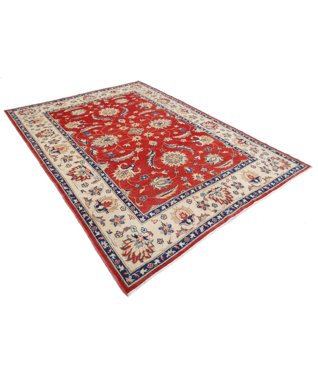 Ziegler 6'6'' X 8'10'' Hand-Knotted Wool Rug 6'6'' x 8'10'' (195 X 265) / Red / Ivory