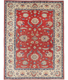 Ziegler 6'6'' X 8'10'' Hand-Knotted Wool Rug 6'6'' x 8'10'' (195 X 265) / Red / Ivory