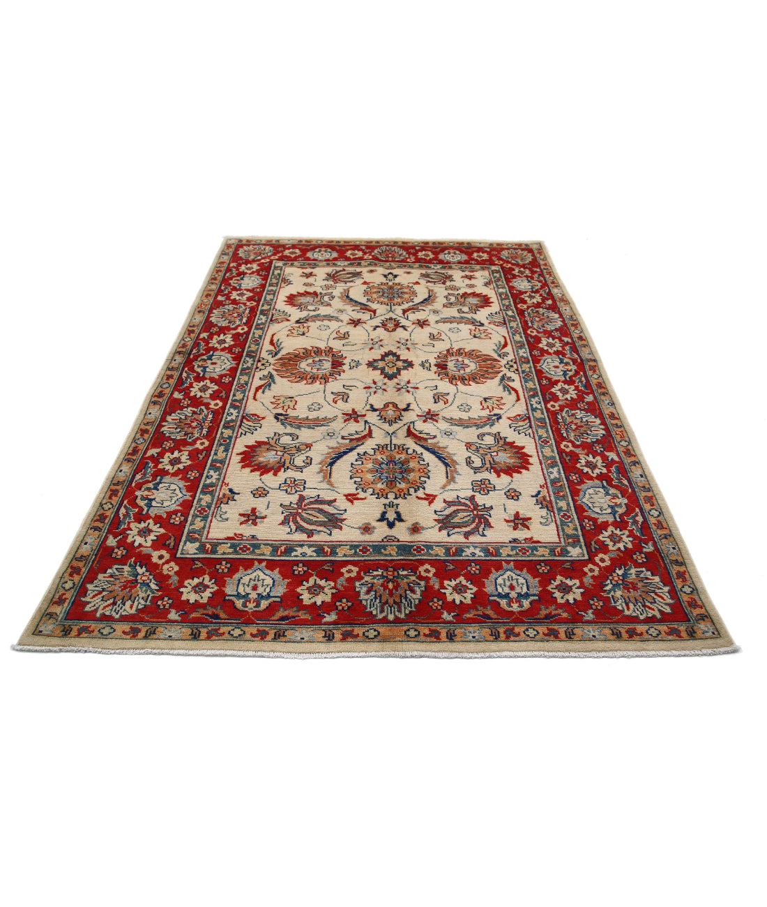 Ziegler 5'7'' X 7'11'' Hand-Knotted Wool Rug 5'7'' x 7'11'' (168 X 238) / Ivory / N/A