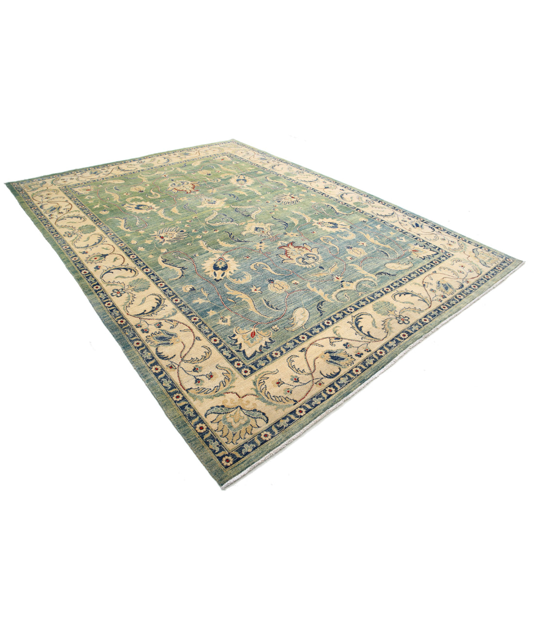 Ziegler 8'11'' X 12'3'' Hand-Knotted Wool Rug 8'11'' x 12'3'' (268 X 368) / Green / N/A
