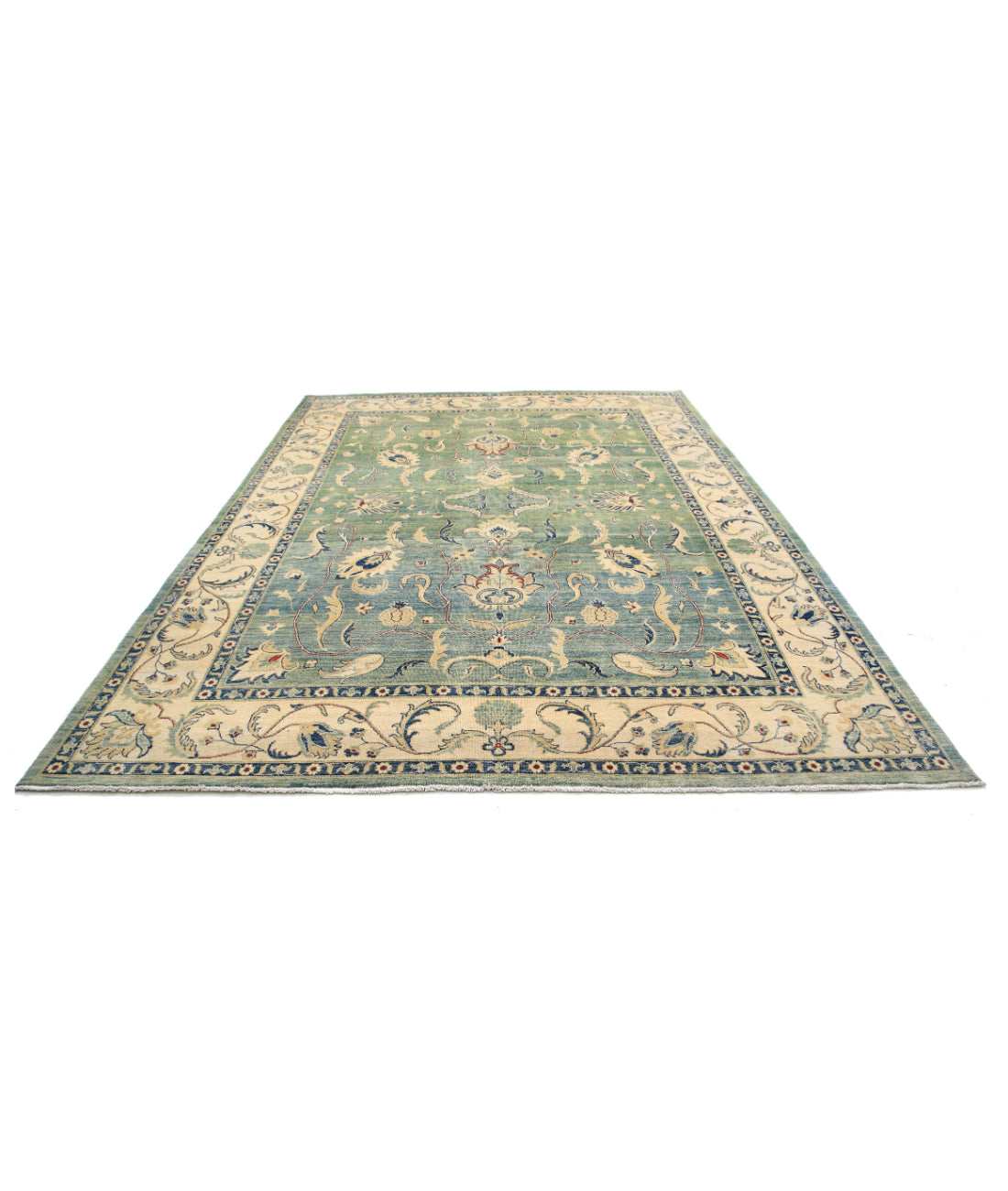 Ziegler 8'11'' X 12'3'' Hand-Knotted Wool Rug 8'11'' x 12'3'' (268 X 368) / Green / N/A