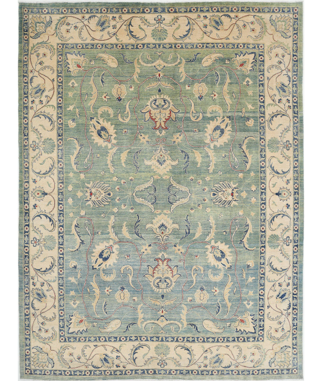 Ziegler 8'11'' X 12'3'' Hand-Knotted Wool Rug 8'11'' x 12'3'' (268 X 368) / Green / N/A