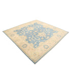 Ziegler 7'9'' X 7'9'' Hand-Knotted Wool Rug 7'9'' x 7'9'' (233 X 233) / Blue / Ivory