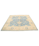 Ziegler 7'9'' X 7'9'' Hand-Knotted Wool Rug 7'9'' x 7'9'' (233 X 233) / Blue / Ivory