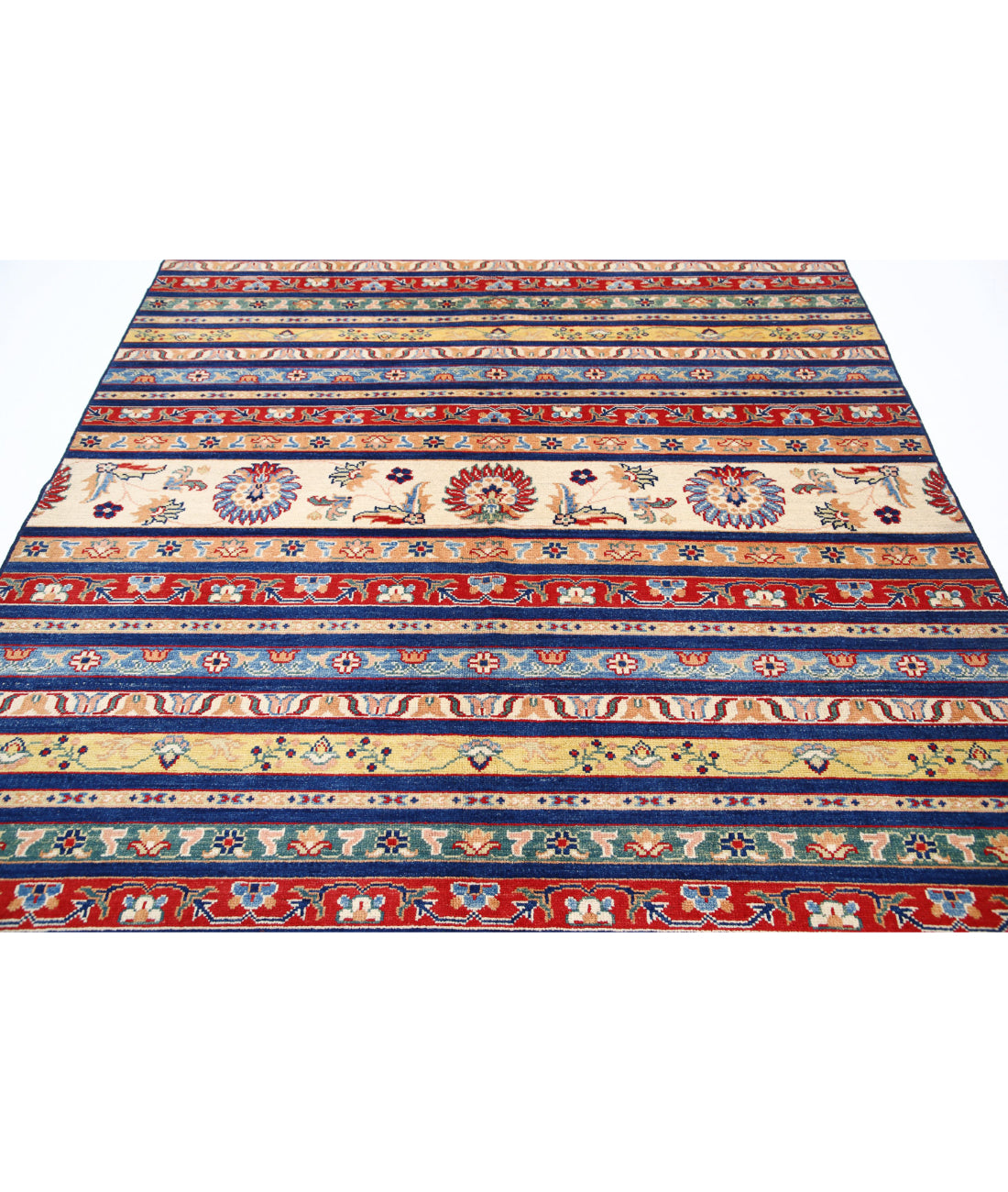 Ziegler 6'7'' X 9'2'' Hand-Knotted Wool Rug 6'7'' x 9'2'' (198 X 275) / Blue / Multi