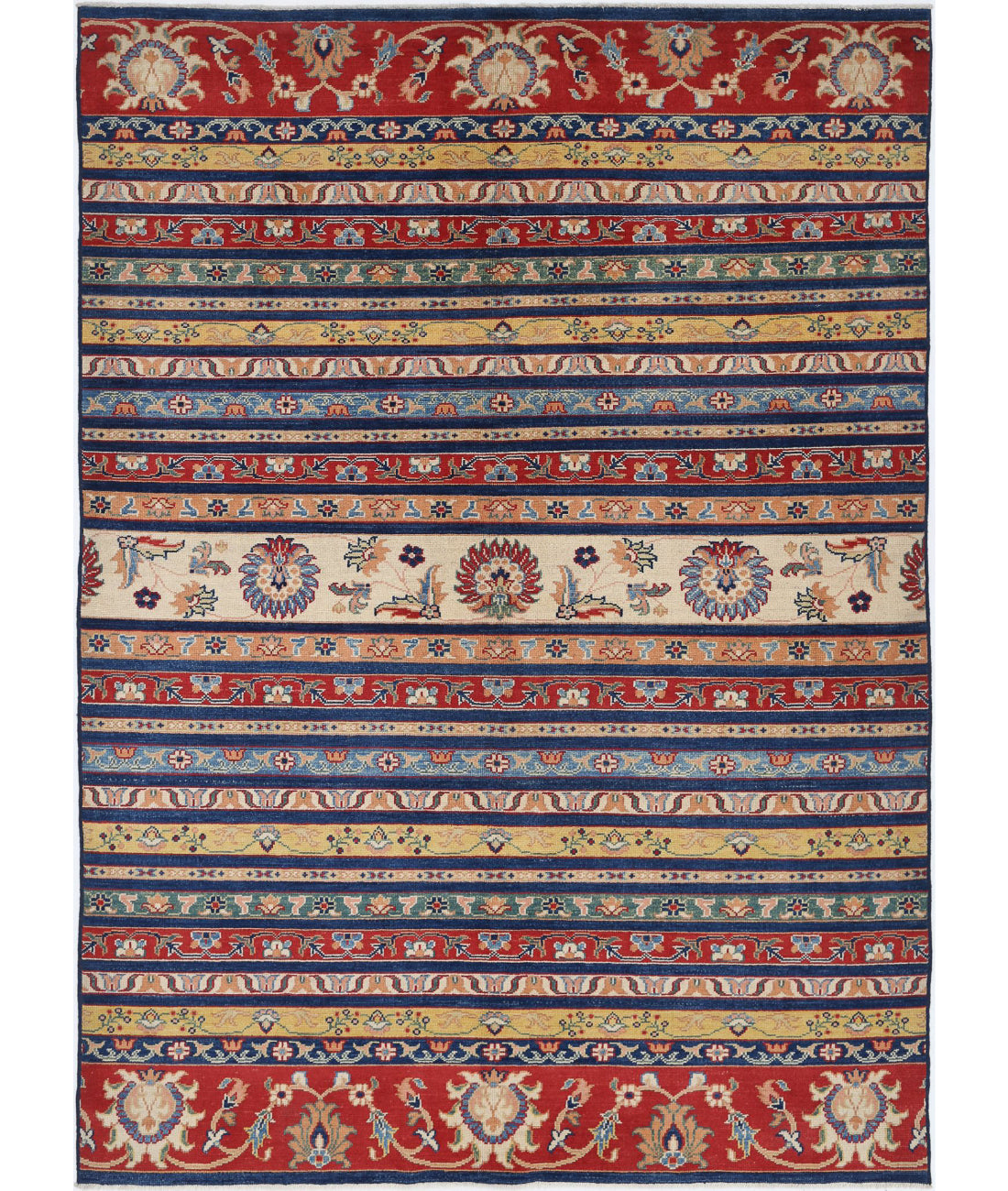 Ziegler 6'7'' X 9'2'' Hand-Knotted Wool Rug 6'7'' x 9'2'' (198 X 275) / Blue / Multi