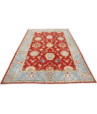 Ziegler 6'0'' X 8'10'' Hand-Knotted Wool Rug 6'0'' x 8'10'' (180 X 265) / Red / Blue