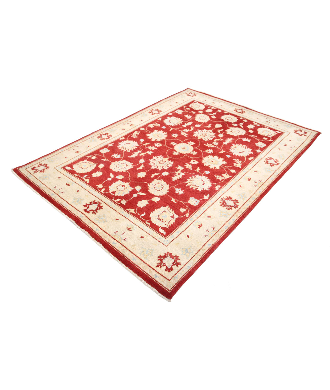 Ziegler 5'1'' X 7'0'' Hand-Knotted Wool Rug 5'1'' x 7'0'' (153 X 210) / Red / N/A