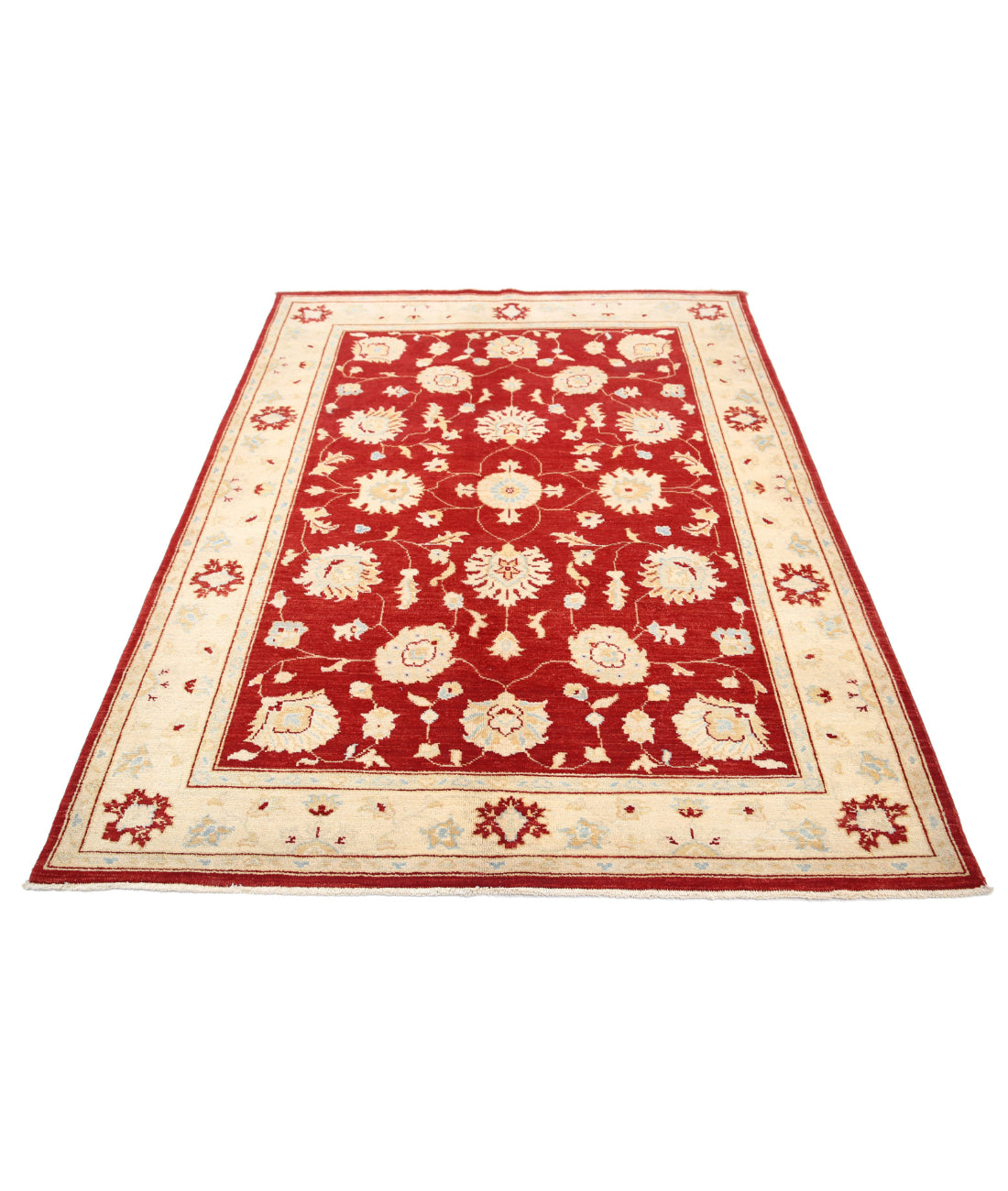 Ziegler 5'1'' X 7'0'' Hand-Knotted Wool Rug 5'1'' x 7'0'' (153 X 210) / Red / N/A