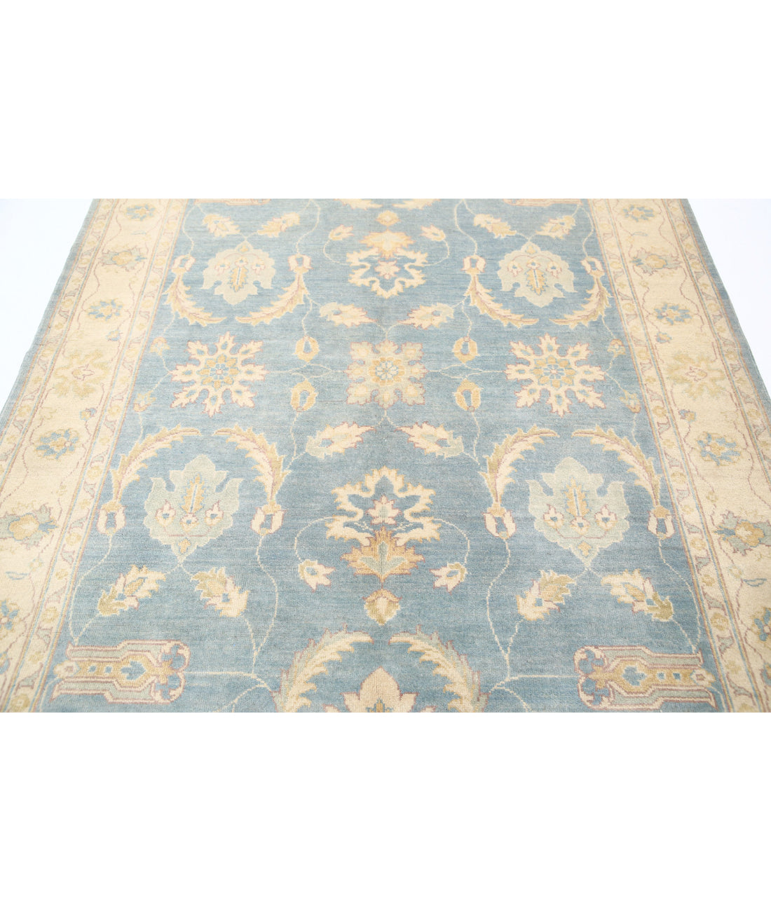 Ziegler 5'11'' X 8'10'' Hand-Knotted Wool Rug 5'11'' x 8'10'' (178 X 265) / Blue / Ivory