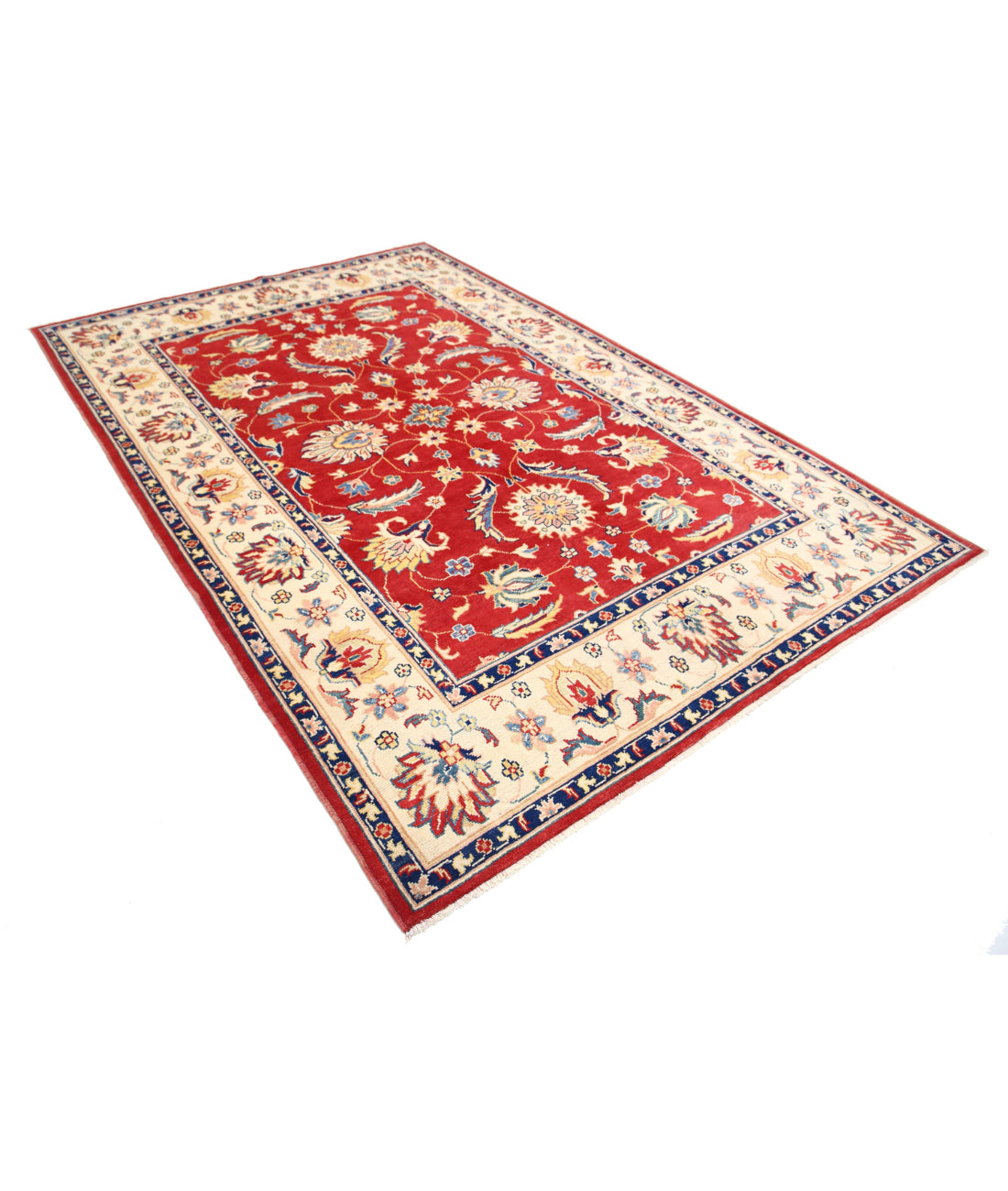 Ziegler 6'6'' X 10'1'' Hand-Knotted Wool Rug 6'6'' x 10'1'' (195 X 303) / Red / N/A