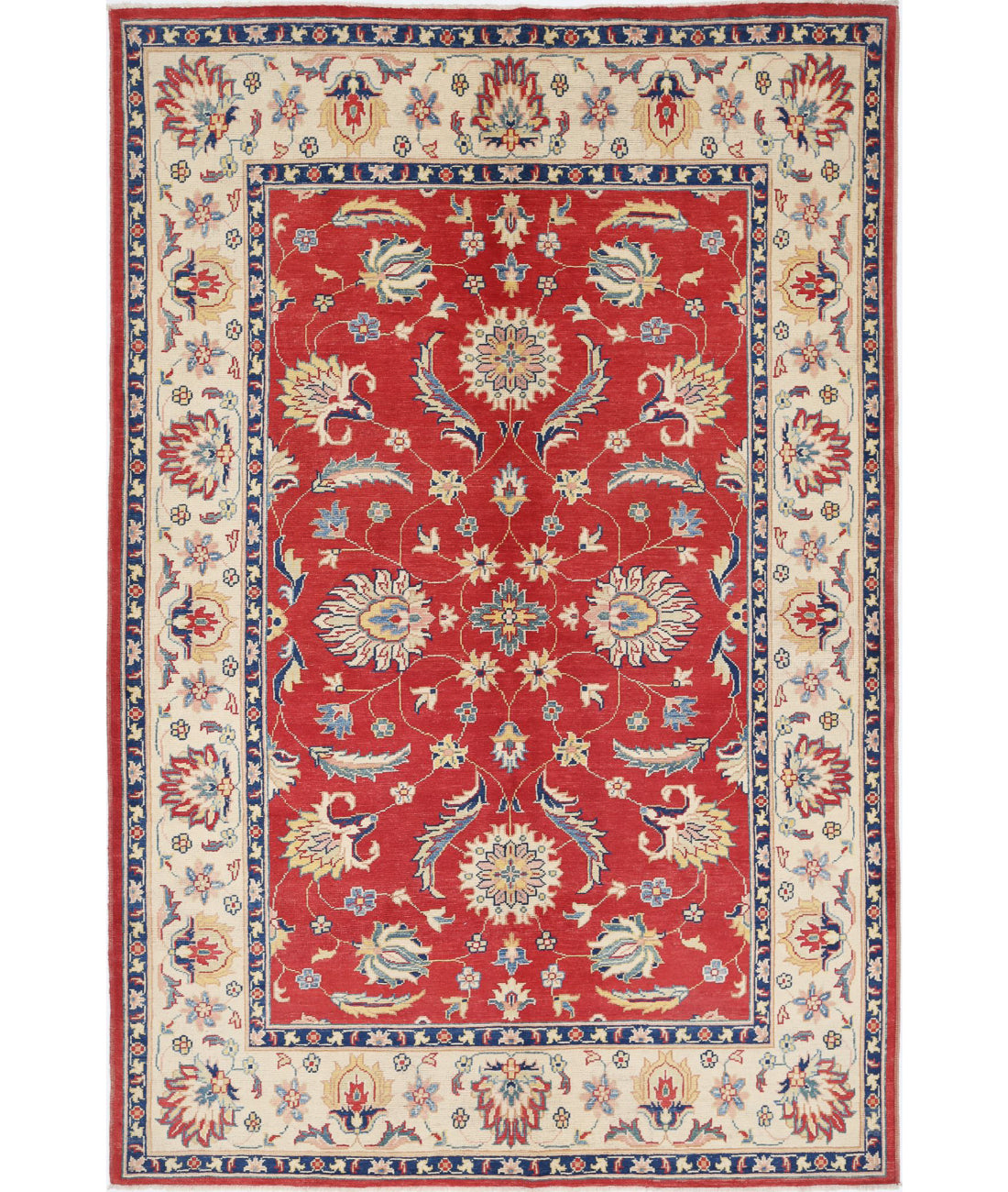 Ziegler 6'6'' X 10'1'' Hand-Knotted Wool Rug 6'6'' x 10'1'' (195 X 303) / Red / N/A