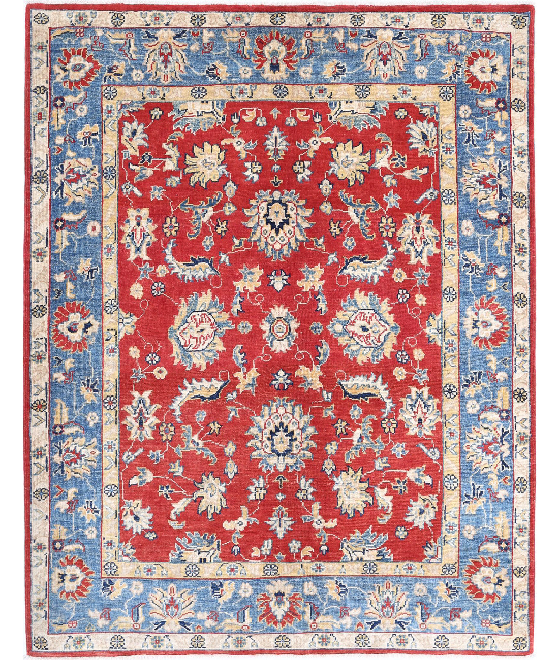 Ziegler 5'1'' X 6'5'' Hand-Knotted Wool Rug 5'1'' x 6'5'' (153 X 193) / Red / N/A