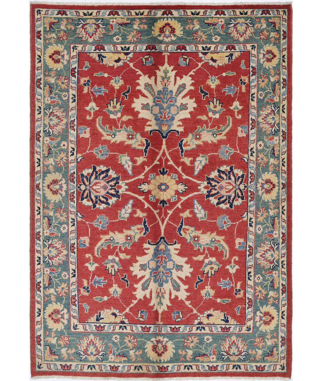 Ziegler 4'8'' X 6'9'' Hand-Knotted Wool Rug 4'8'' x 6'9'' (140 X 203) / Red / N/A