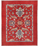 Ziegler 5'2'' X 6'6'' Hand-Knotted Wool Rug 5'2'' x 6'6'' (155 X 195) / Red / N/A