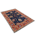 Ziegler 4'6'' X 6'9'' Hand-Knotted Wool Rug 4'6'' x 6'9'' (135 X 203) / Blue / N/A