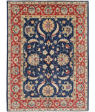 Ziegler 4'9'' X 6'6'' Hand-Knotted Wool Rug 4'9'' x 6'6'' (143 X 195) / Blue / N/A