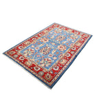 Ziegler 4'2'' X 6'3'' Hand-Knotted Wool Rug 4'2'' x 6'3'' (125 X 188) / Blue / N/A