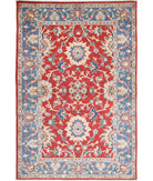 Ziegler 4'1'' X 6'0'' Hand-Knotted Wool Rug 4'1'' x 6'0'' (123 X 180) / Red / N/A