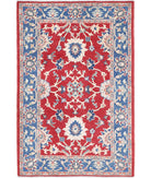 Ziegler 4'0'' X 6'1'' Hand-Knotted Wool Rug 4'0'' x 6'1'' (120 X 183) / Red / N/A