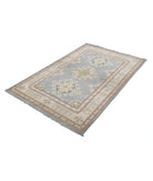 Ziegler 4'0'' X 6'1'' Hand-Knotted Wool Rug 4'0'' x 6'1'' (120 X 183) / Grey / N/A