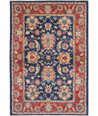 Ziegler 4'0'' X 6'0'' Hand-Knotted Wool Rug 4'0'' x 6'0'' (120 X 180) / Blue / N/A