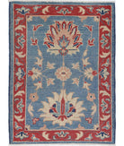 Ziegler 2'2'' X 2'11'' Hand-Knotted Wool Rug 2'2'' x 2'11'' (65 X 88) / Blue / N/A