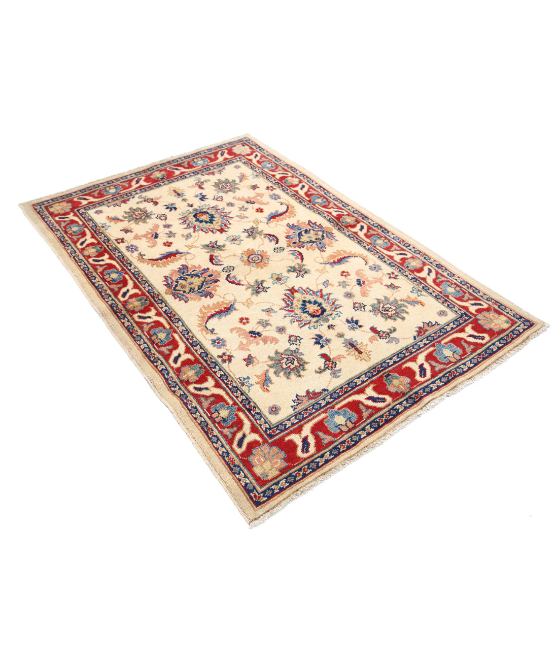 Ziegler 4'0'' X 5'11'' Hand-Knotted Wool Rug 4'0'' x 5'11'' (120 X 178) / Ivory / N/A