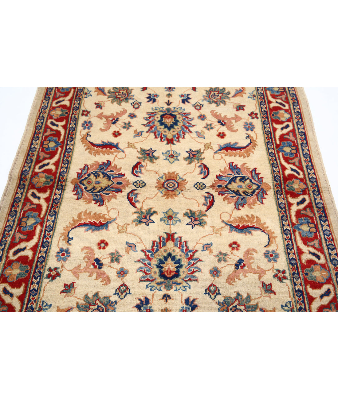 Ziegler 4'0'' X 5'11'' Hand-Knotted Wool Rug 4'0'' x 5'11'' (120 X 178) / Ivory / N/A