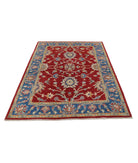 Ziegler 5'1'' X 6'6'' Hand-Knotted Wool Rug 5'1'' x 6'6'' (153 X 195) / Red / Blue