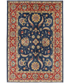 Ziegler 4'9'' X 7'1'' Hand-Knotted Wool Rug 4'9'' x 7'1'' (143 X 213) / Blue / N/A