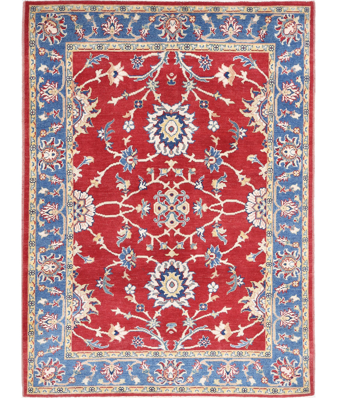 Ziegler 5'1'' X 6'1'' Hand-Knotted Wool Rug 5'1'' x 6'1'' (153 X 183) / Red / N/A