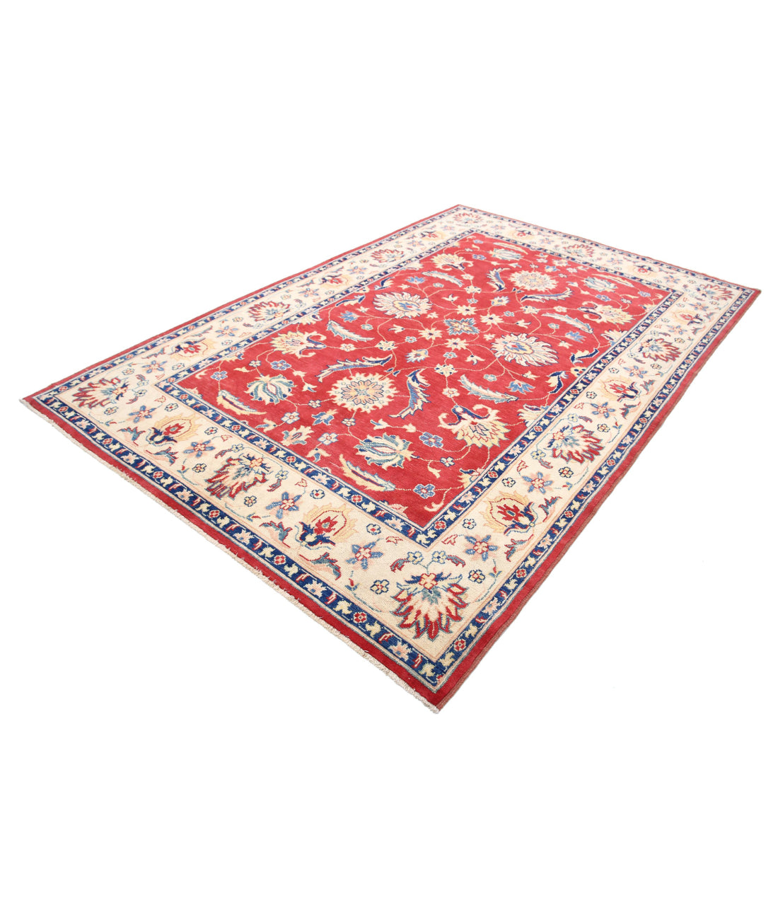 Ziegler 6'7'' X 9'11'' Hand-Knotted Wool Rug 6'7'' x 9'11'' (198 X 298) / Red / N/A