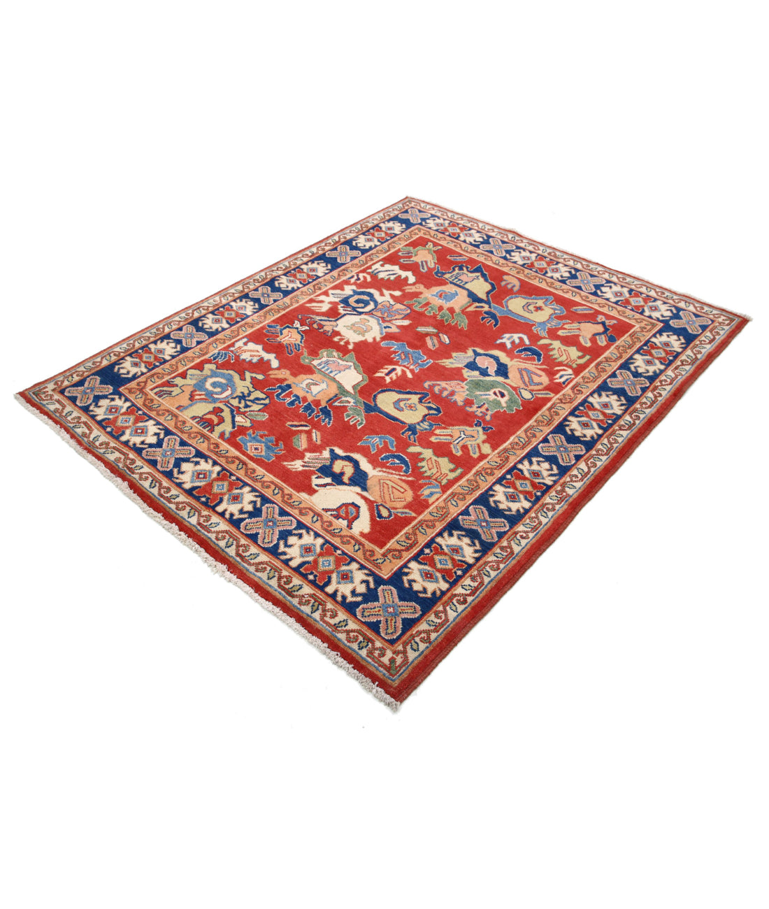 Ziegler 5'0'' X 6'4'' Hand-Knotted Wool Rug 5'0'' x 6'4'' (150 X 190) / Red / N/A