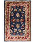 Ziegler 3'0'' X 4'9'' Hand-Knotted Wool Rug 3'0'' x 4'9'' (90 X 143) / Blue / N/A