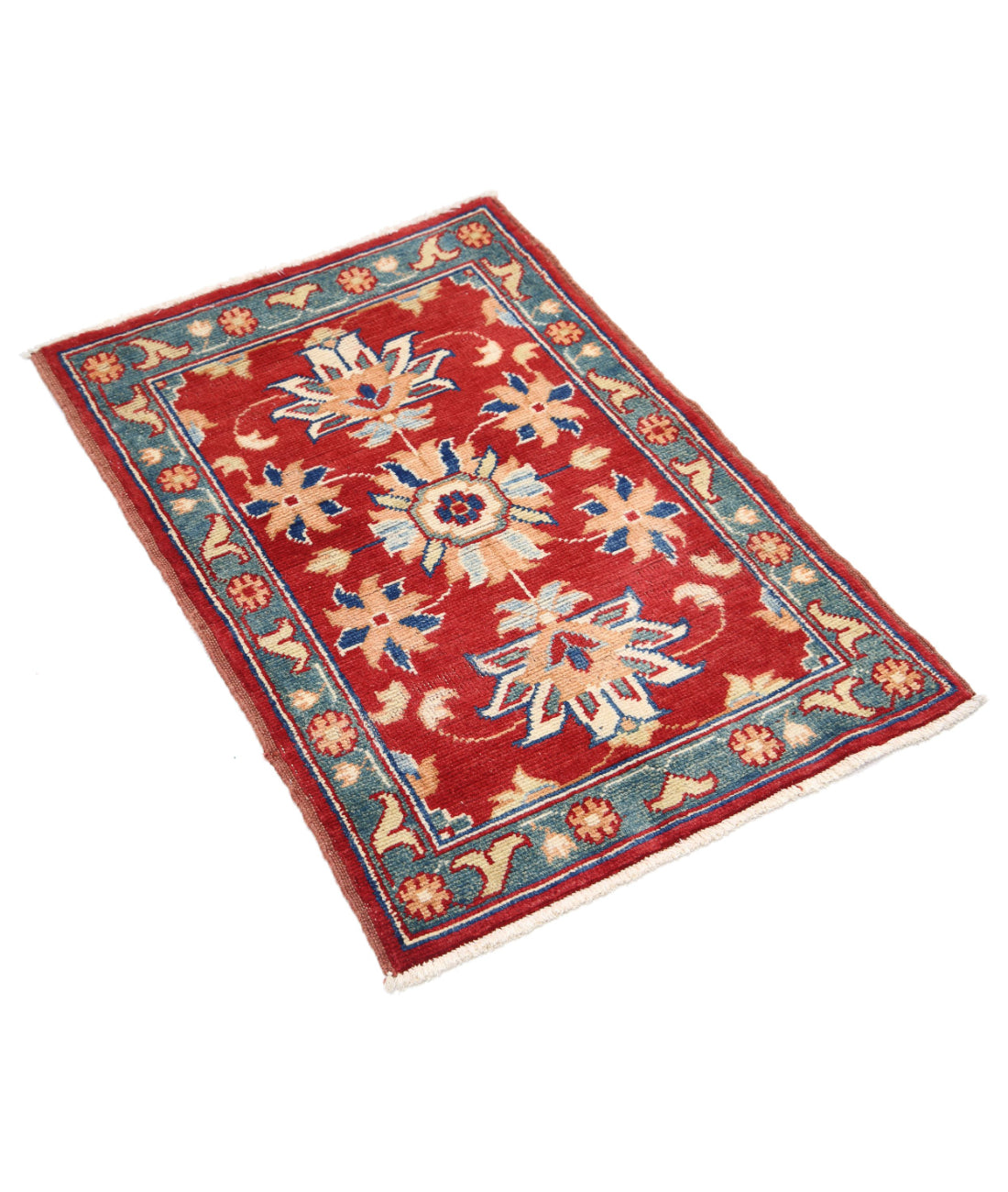 Ziegler 2'0'' X 2'11'' Hand-Knotted Wool Rug 2'0'' x 2'11'' (60 X 88) / Red / N/A