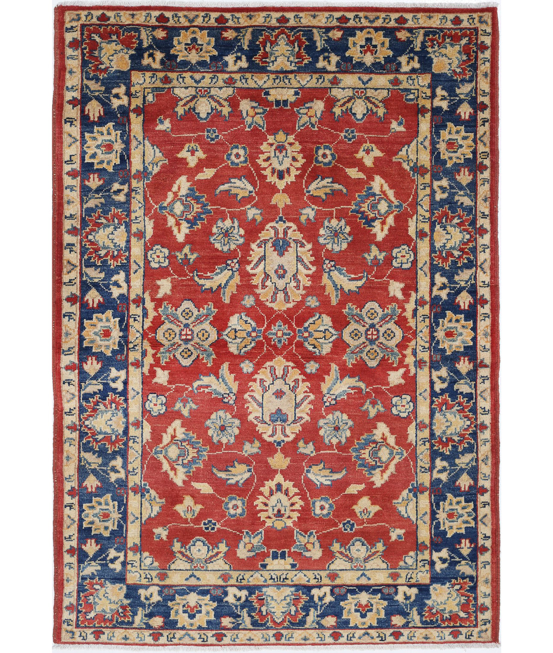 Ziegler 4'0'' X 5'10'' Hand-Knotted Wool Rug 4'0'' x 5'10'' (120 X 175) / Red / N/A