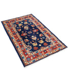 Ziegler 3'0'' X 4'8'' Hand-Knotted Wool Rug 3'0'' x 4'8'' (90 X 140) / Blue / N/A