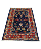 Ziegler 3'0'' X 4'8'' Hand-Knotted Wool Rug 3'0'' x 4'8'' (90 X 140) / Blue / N/A