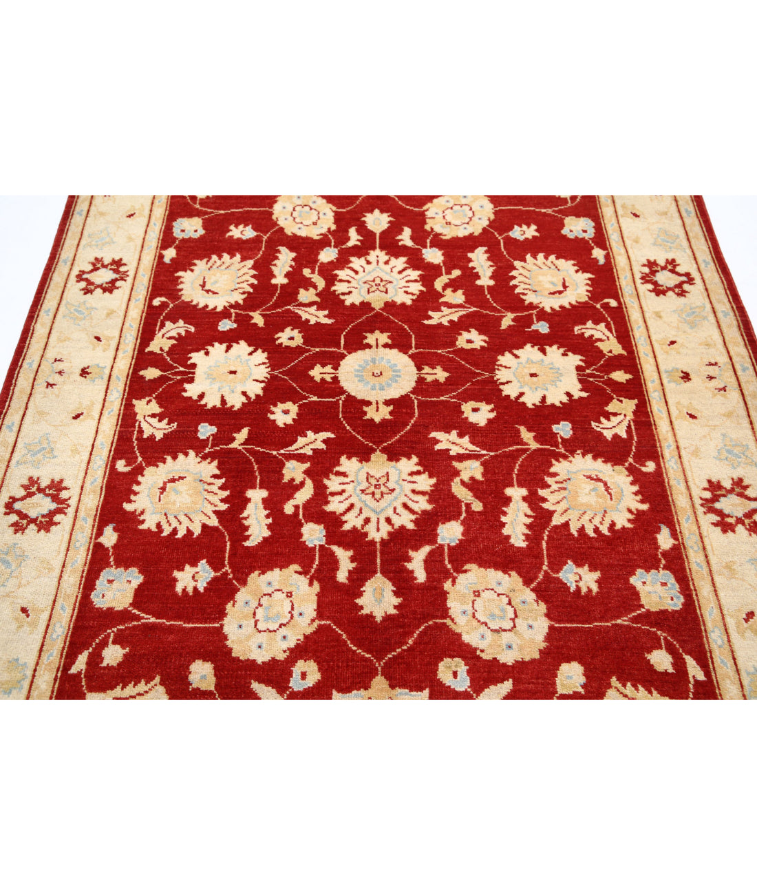 Ziegler 4'11'' X 7'1'' Hand-Knotted Wool Rug 4'11'' x 7'1'' (148 X 213) / Red / Ivory