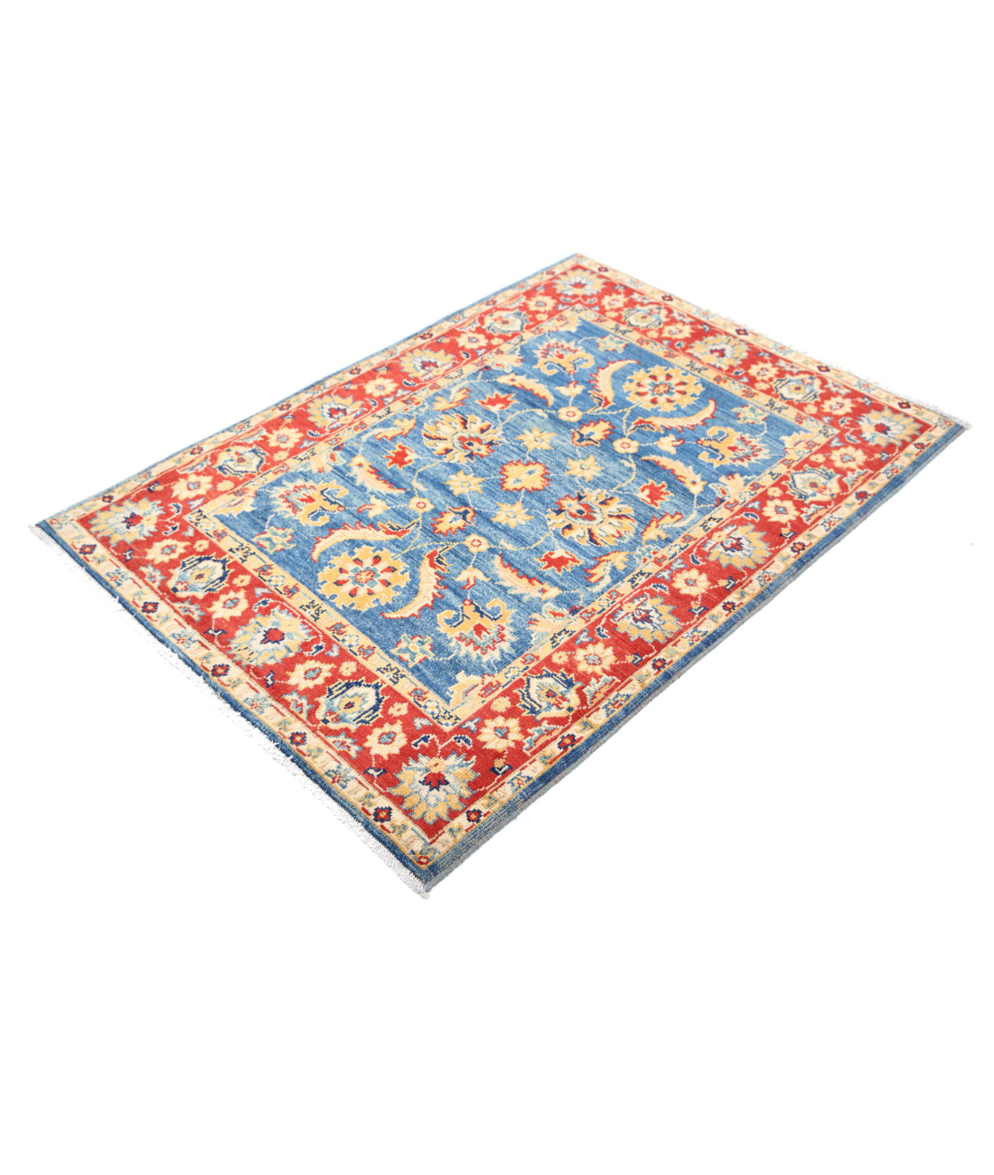 Ziegler 3'4'' X 4'8'' Hand-Knotted Wool Rug 3'4'' x 4'8'' (100 X 140) / Blue / N/A