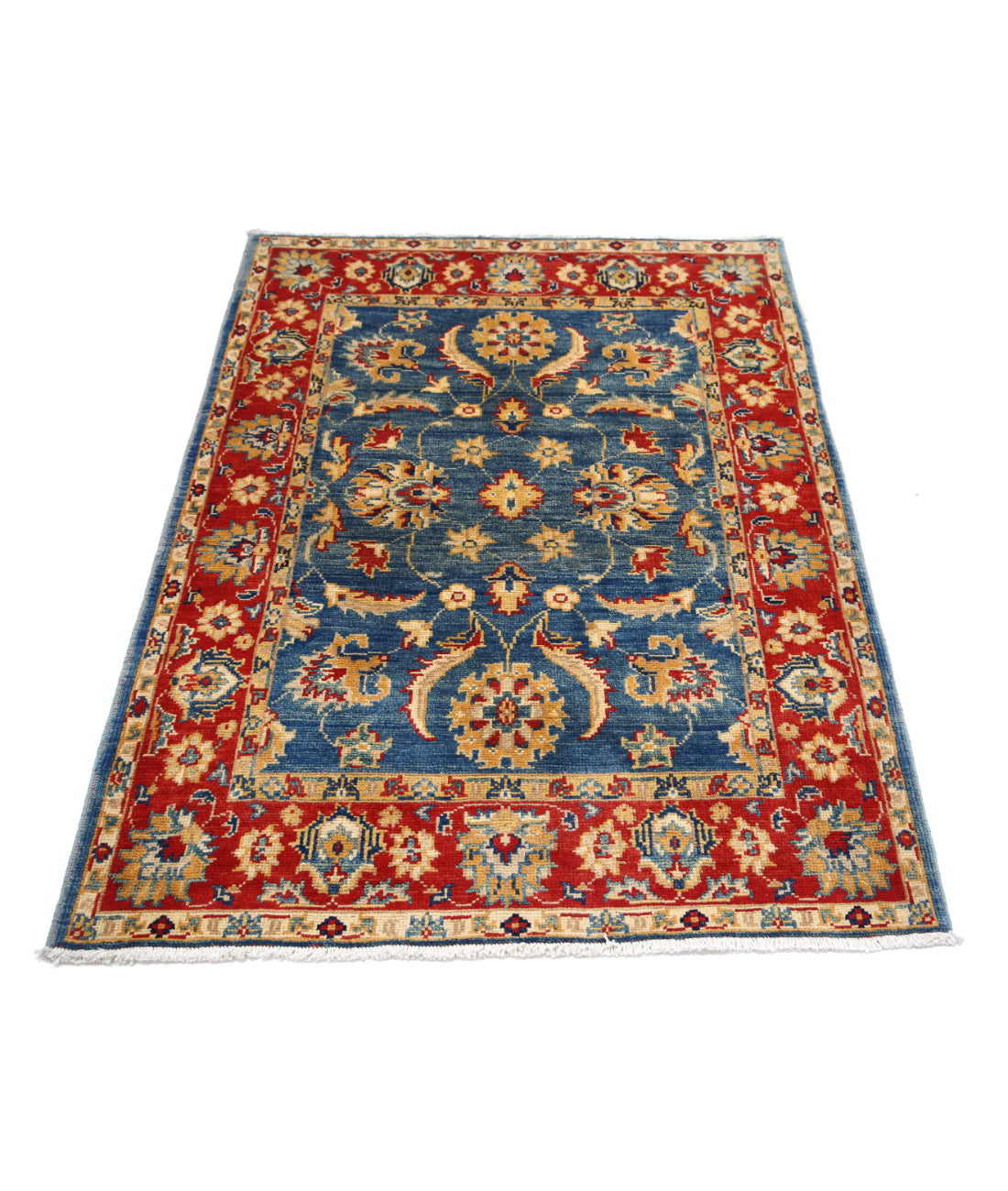 Ziegler 3'4'' X 4'8'' Hand-Knotted Wool Rug 3'4'' x 4'8'' (100 X 140) / Blue / N/A