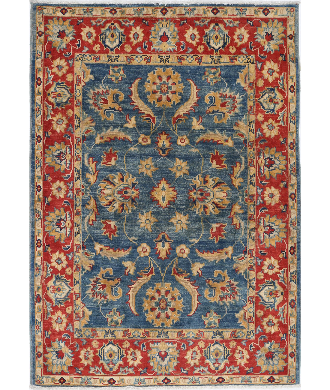 Ziegler 3'4'' X 4'8'' Hand-Knotted Wool Rug 3'4'' x 4'8'' (100 X 140) / Blue / N/A