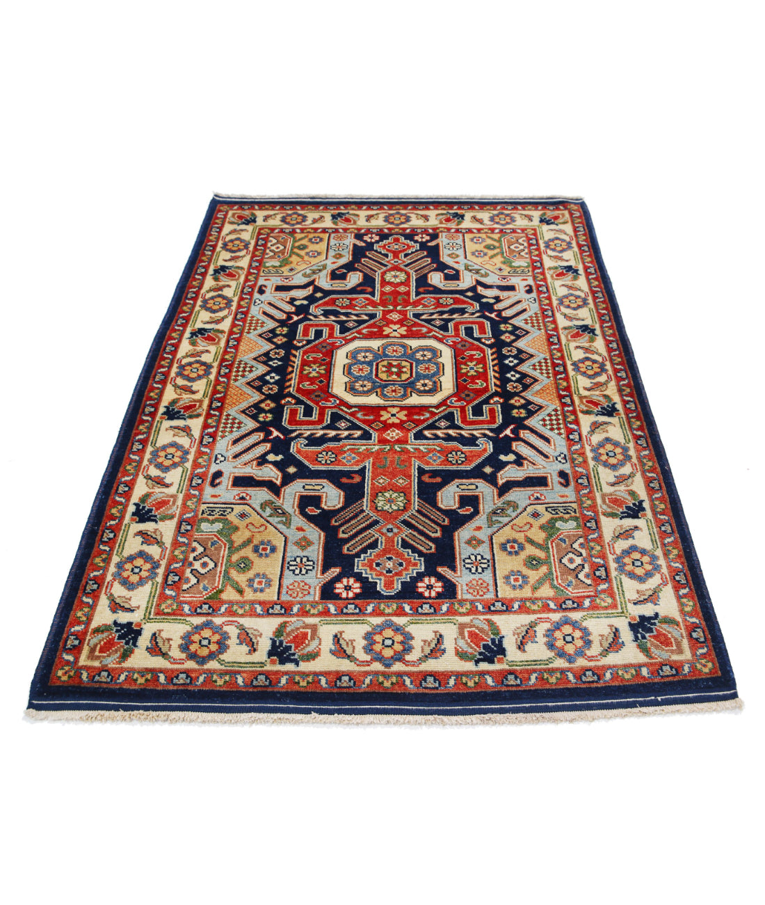 Ziegler 4'2'' X 5'10'' Hand-Knotted Wool Rug 4'2'' x 5'10'' (125 X 175) / Blue / N/A