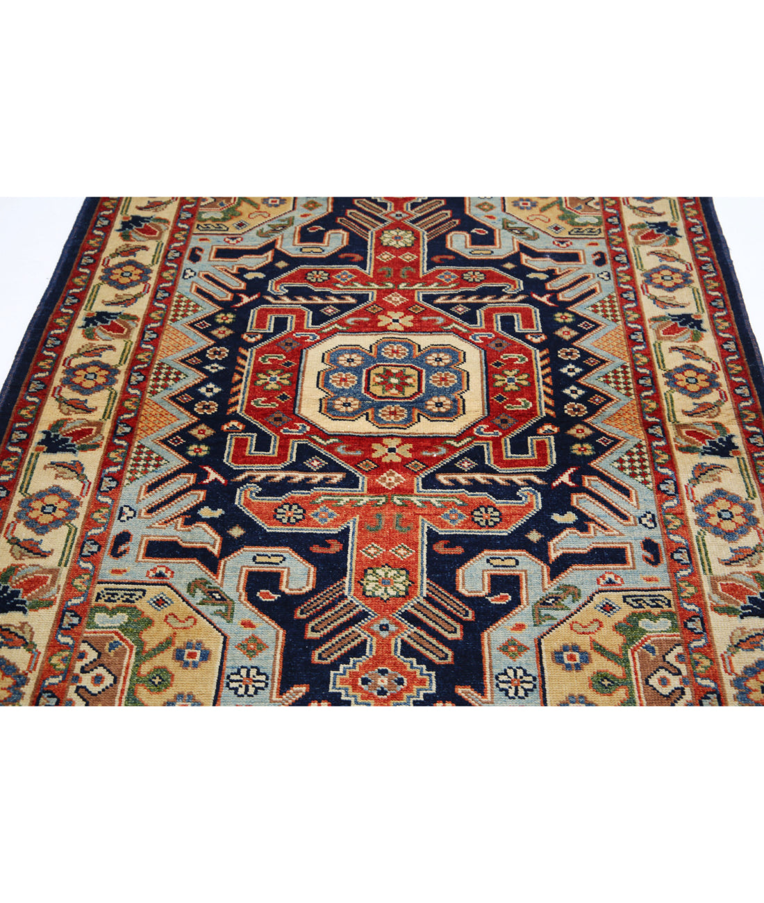 Ziegler 4'2'' X 5'10'' Hand-Knotted Wool Rug 4'2'' x 5'10'' (125 X 175) / Blue / N/A