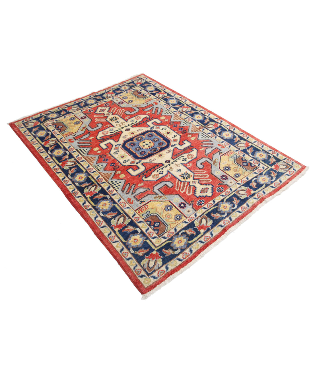 Ziegler 4'5'' X 5'8'' Hand-Knotted Wool Rug 4'5'' x 5'8'' (133 X 170) / Red / N/A